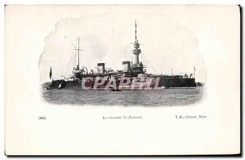 Cartes postales Bateau de Guerre Le cuirasse Le Brennus