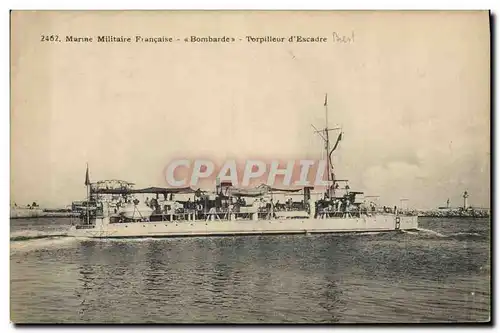 Cartes postales Bateau de Guerre Bombarde Torpilleur d'escadre