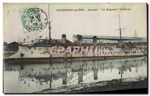 Ansichtskarte AK Bateau de Guerre Rochefort sur Mer Arsenal Le Bugeaud Croiseur