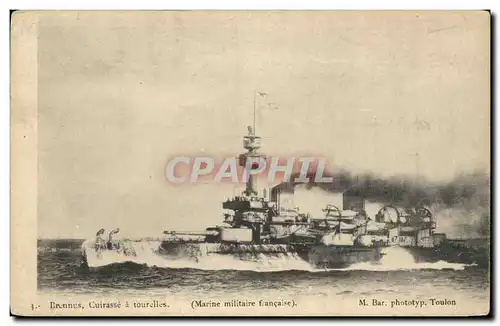 Ansichtskarte AK Bateau de Guerre Brennus Cuirasse a tourelles