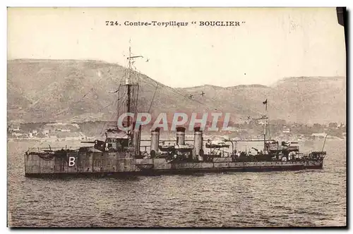 Ansichtskarte AK Bateau de Guerre Contre torpilleur Bouclier