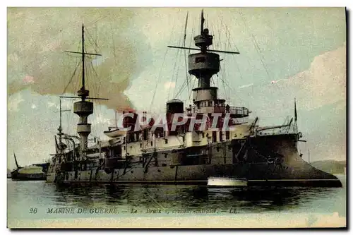 Ansichtskarte AK Bateau de Guerre Le Bruix Croiseur Cuirasse