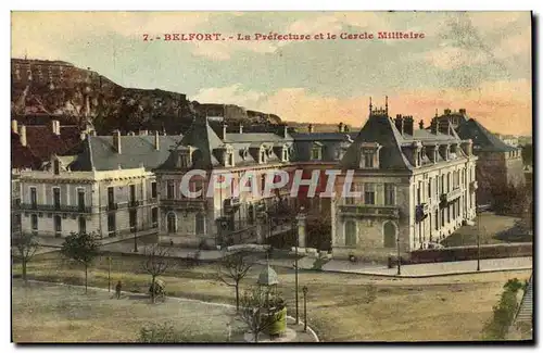 Cartes postales Prefecture et le Cercle Militaire Belfort