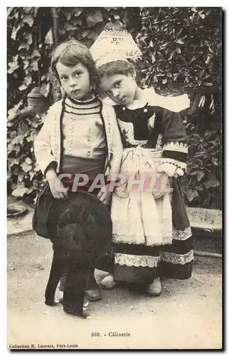 Cartes postales Folklore Calinerie Enfants