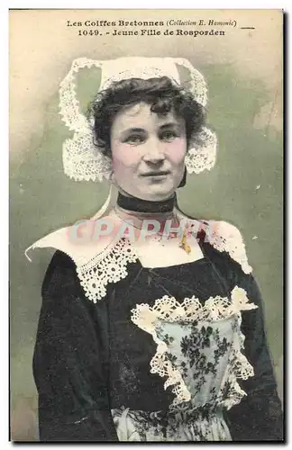 Cartes postales Folklore Jeune fille de rosporden