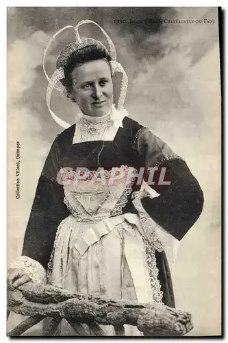 Cartes postales Folklore Jeune fille de Chateauneuf du Faou