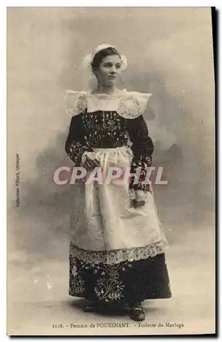 Cartes postales Folklore Femme de Fouesnant Toilette de mariage