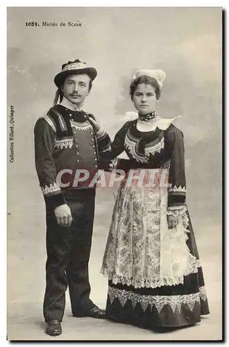 Cartes postales Folklore Maries de Scaer Mariage