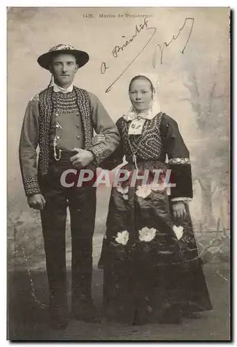 Cartes postales Folklore Maries de Pouldergat Mariage