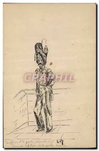 Cartes postales Militaria Officier de la Garde Imperiale