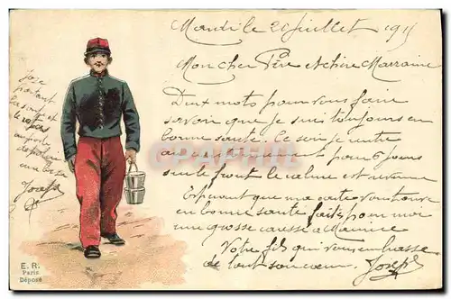 Cartes postales Militaria Soldat