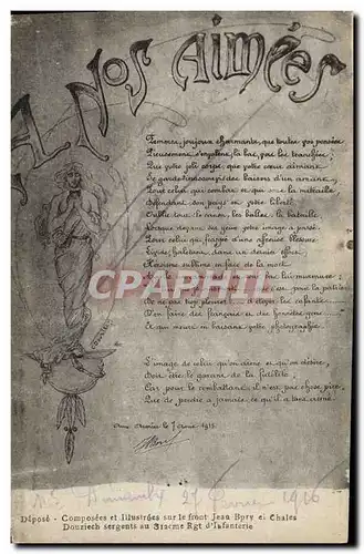 Cartes postales Militaria A nos aimees