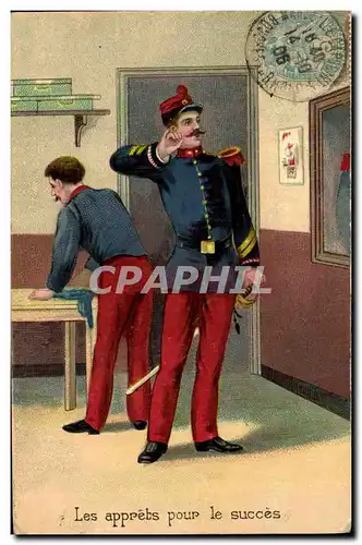 Cartes postales Militaria Les apprets pour le succes