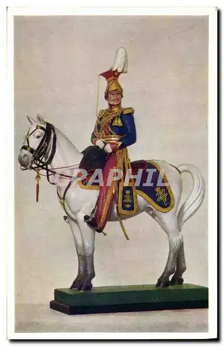 Cartes postales Militaria The 9th Light Dragoons lancers Officer Review Order 1820