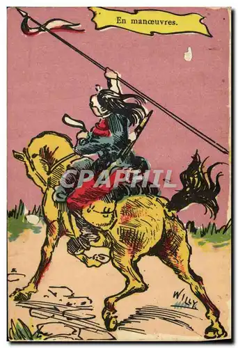 Cartes postales Militaria En manoeuvres