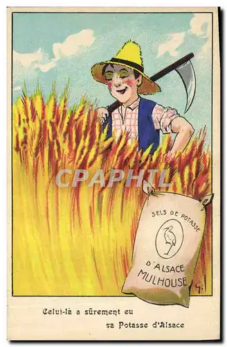 Cartes postales Publicite Potasse d&#39Alsace Cigogne