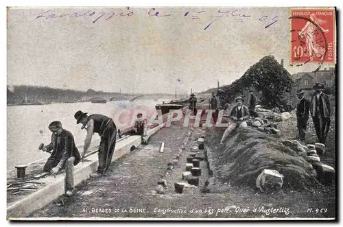 Cartes postales Ardoisieres Berges de la Seine Construction d&#39un bas port Quai d&#39Austerlitz
