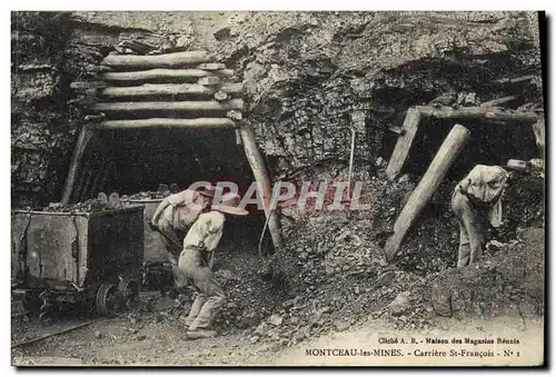 Cartes postales Ardoisieres Montceau les Mines Carriere de St Francois TOP