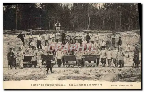 Ansichtskarte AK Ardoisieres Camp de Souges Gironde Les Allemands a la Graviere Militaria