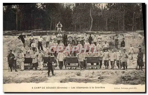 Cartes postales Ardoisieres Camp de Souges Gironde Les Allemands a la Graviere Militaria