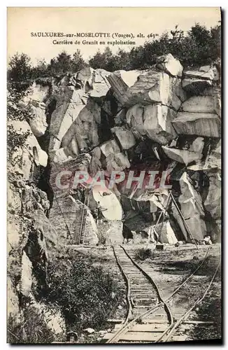 Cartes postales Ardoisieres Saulxures sur Moselotte Carriere de granit en exploitation