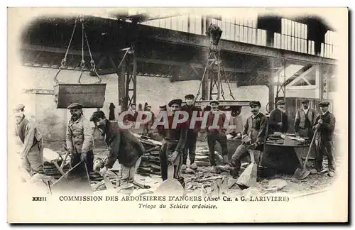 Ansichtskarte AK Ardoisieres Commission des ardoisieres d&#39Angers Lariviere Triage du schiste ardoisier