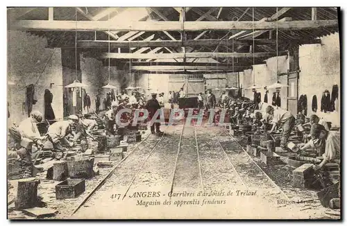 Cartes postales Ardoisieres Angers Carrieres d&#39ardoises de Trelaze Magasin des apprentis fendeurs TOP