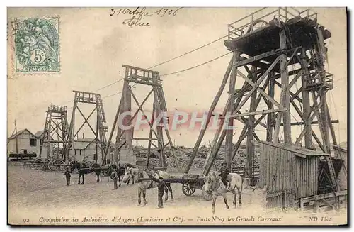 Cartes postales Ardoisieres Commission des ardoisieres d&#39Angers Lariviere Puits n�9 des Grandes Carreaux