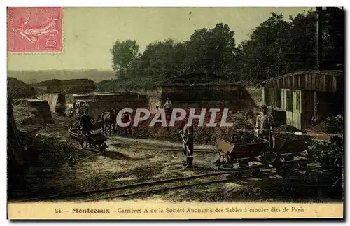Cartes postales Montceaux Carrieres A de la Societe Anonyme des sables a mouler dits de Paris