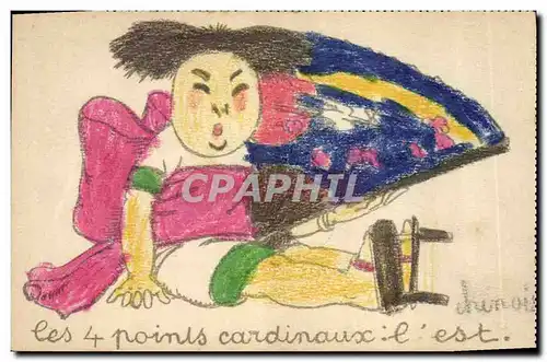 Cartes postales Fantaisie Enfant (dessin a la main)