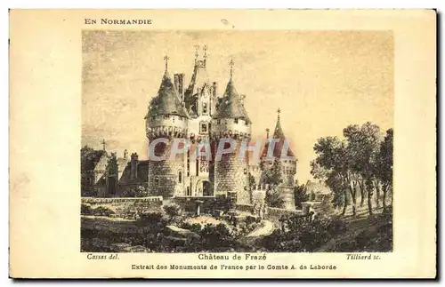 Cartes postales Chateau de Fraze Normandie