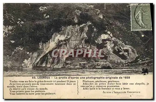 Cartes postales Grotte Grottes Lourdes Le grotte