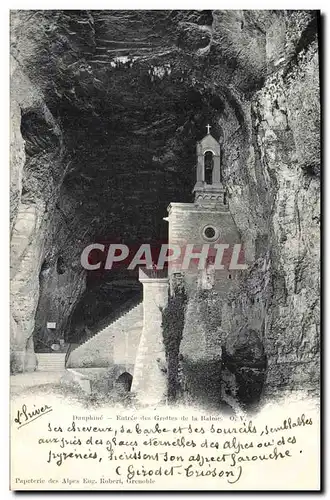 Cartes postales Grotte Grottes Dauphine Entree des grottes de la Balme