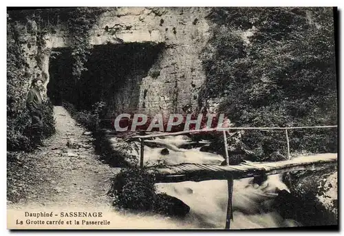 Ansichtskarte AK Grotte Grottes Sassenage La grotte carree et la passerelle