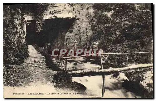 Ansichtskarte AK Grotte Grottes Sassenage La grotte carree et la passerelle