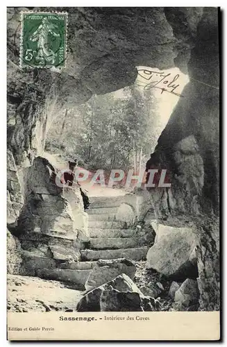 Cartes postales Grotte Grottes Dauphine Sassenage Interieur des cuves Les escaliers