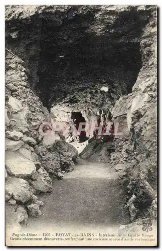 Ansichtskarte AK Grotte Grottes Royat les Bains Interieur de la grotte rouge