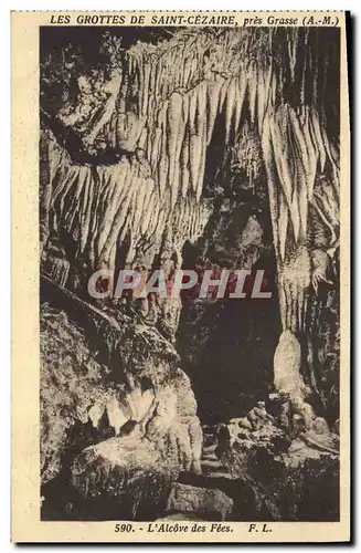 Cartes postales Grotte Grottes de Saint Cezaire pres Grasse L&#39alcove des fees