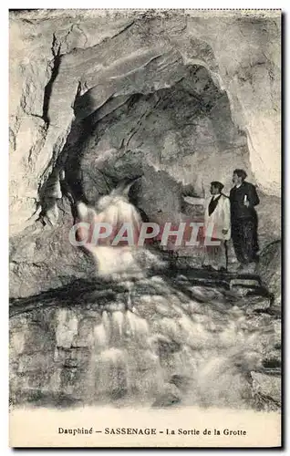 Ansichtskarte AK Grotte Grottes Dauphine Sassenage La sortie de la grotte