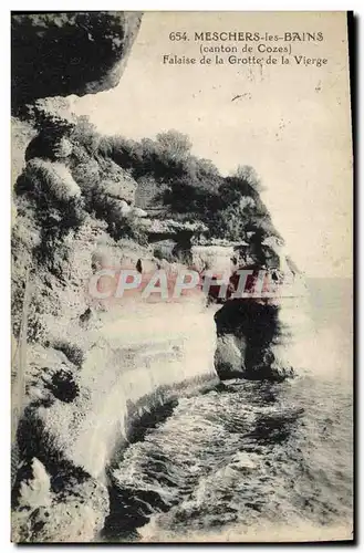 Ansichtskarte AK Grotte Grottes Meschers les Bains Canton de Cozes Falaise de la grotte de la vierge