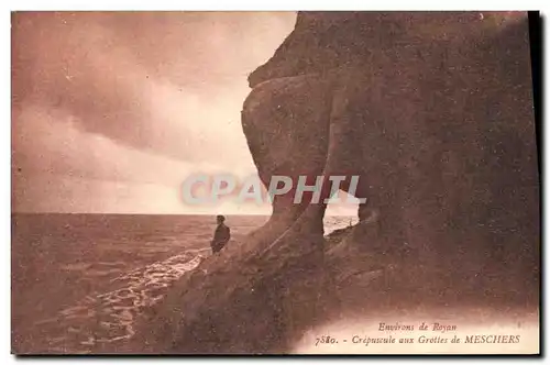 Ansichtskarte AK Grotte Grottes de Mechers Crepuscule Environs de Royan