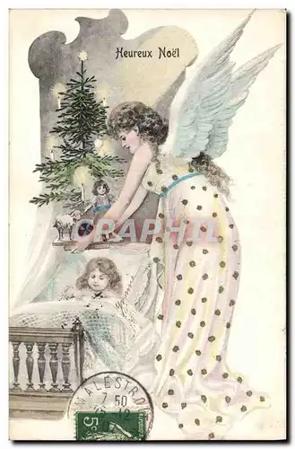 Cartes postales Fantaisie Enfant Poupee Ange Noel