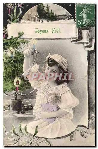 Cartes postales Fantaisie Enfant Poupee Noel