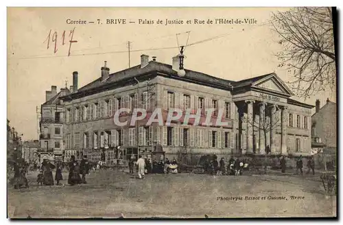 Ansichtskarte AK Palais de justice et Rue de L&#39Hotel de Ville Brive Correze