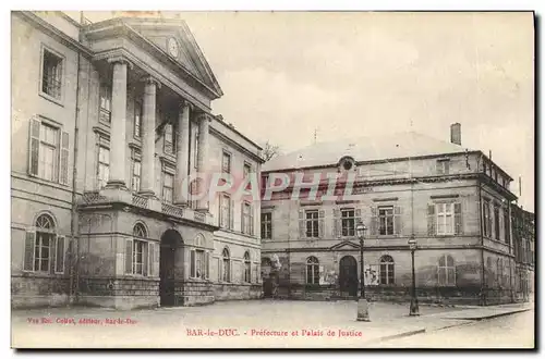 Cartes postales Bar le Duc Prefecture et Palais de justice