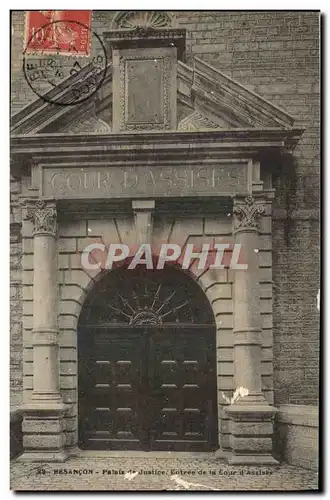 Ansichtskarte AK Palais de justice Besancon Entree de la Cour d&#39assises