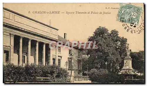 Cartes postales Chalon sur Saone Square Thevenin et Palais de justice