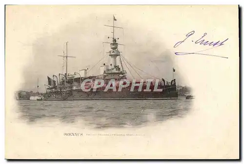 Cartes postales Bateau de Guerre Brennus Cuirasse d'escadre a tourelles