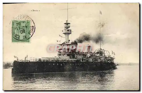 Cartes postales Bateau de Guerre Bruix Tunisie