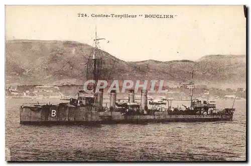 Ansichtskarte AK Bateau de Guerre Contre torpilleur Bouclier
